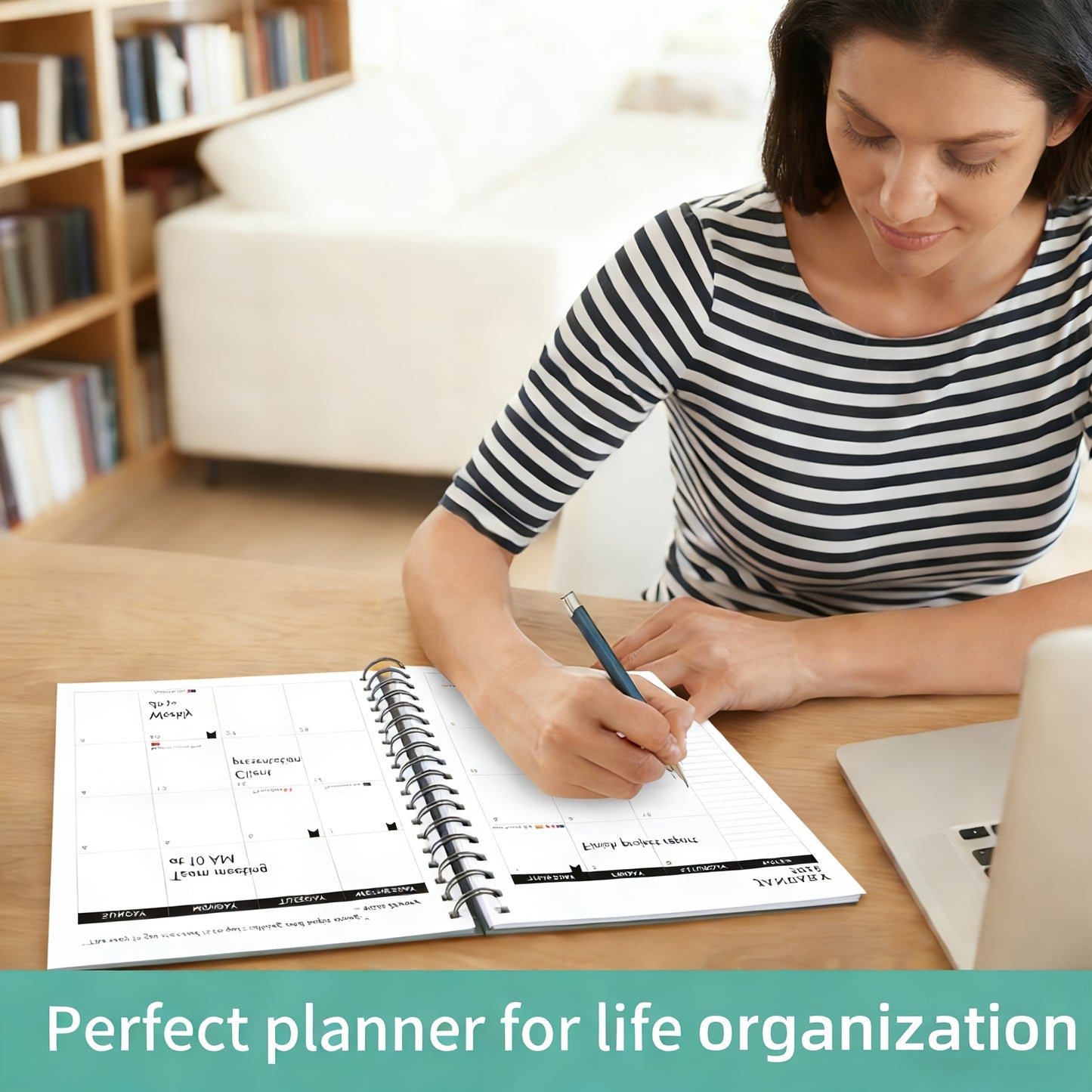 2026 Planner, Weekly & Monthly Layout with Ruler, 21.34cm x 14.48cm, Inner Pocket & 3 Planner Sticker, Back-to-School Functional Student Planner