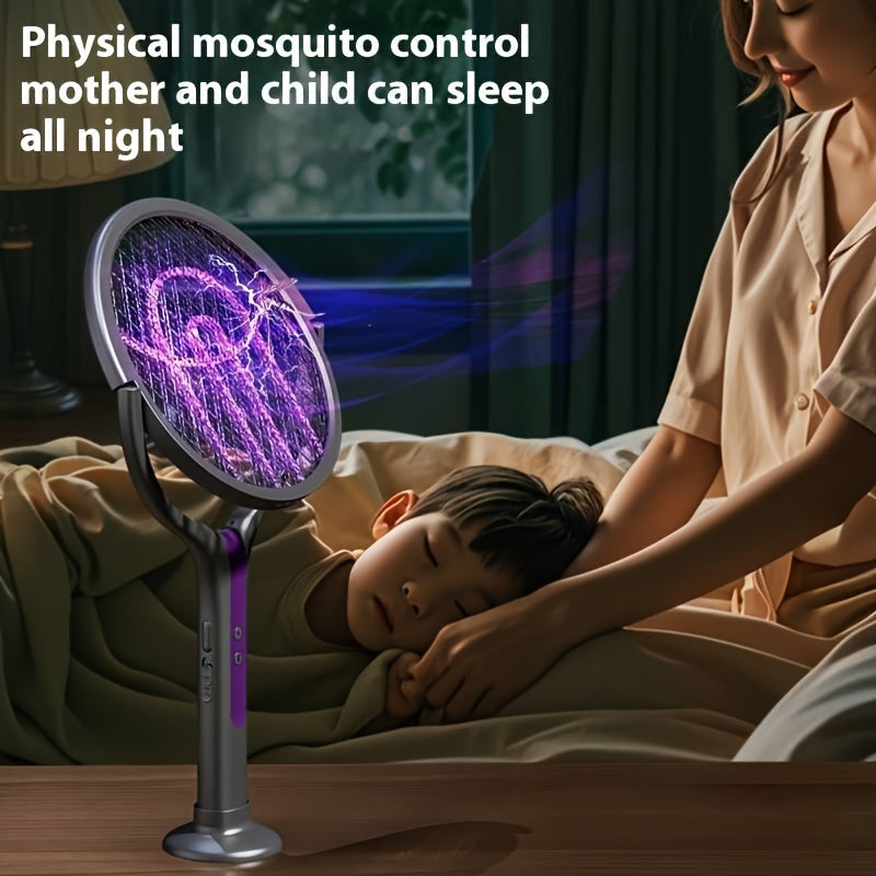 USB Rechargeable Foldable Retractable Mosquito Swatter, Insect Killer And Safety Net for Home, Outdoor, Yard, Camping, Mosquito Rechargeable, Mosquito Repellent Rechargeable, Mosquito Trap, Outdoor Pest Control, Camping Essentials, Portable Device