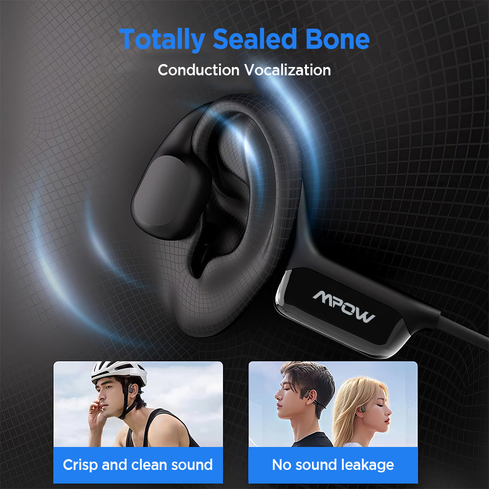 IPX8 Bone-Conduction Earphones, 32 GB Wireless MP3 with 5, 4, Waterproof for Swimming Up to 30M, 8 Hours of Playtime