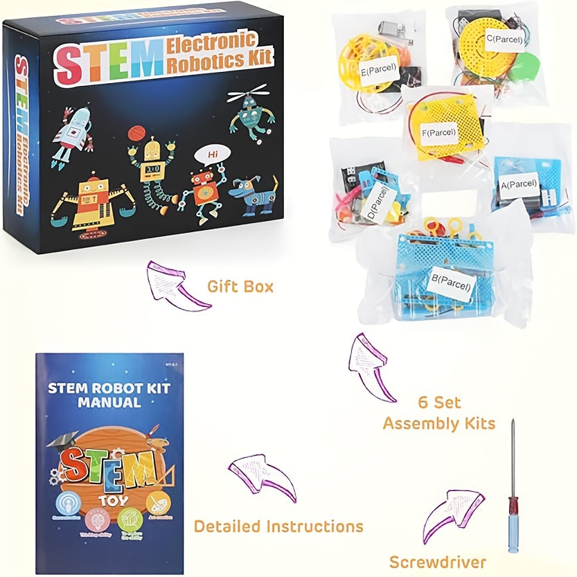 STEM Robotics Science Kits with 6 Functions | Projects for Teens | Electronic Science Experiments | Craft Toys for Building Robots | Engineering Kits | Perfect Gifts for Boys And Girls for Christmas And Birthdays