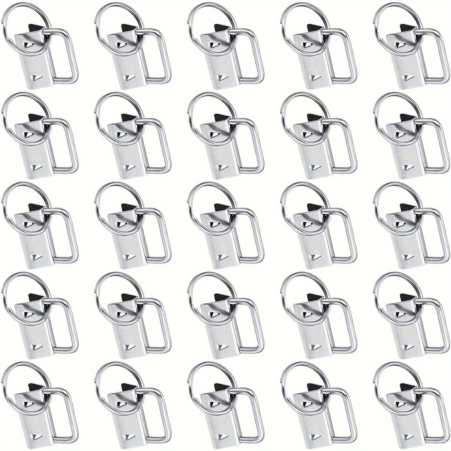 60pcs Key Fob Hardware Set with Key Rings - Stainless Steel Wristlet Clasps for Keychain, Key Lanyard Making