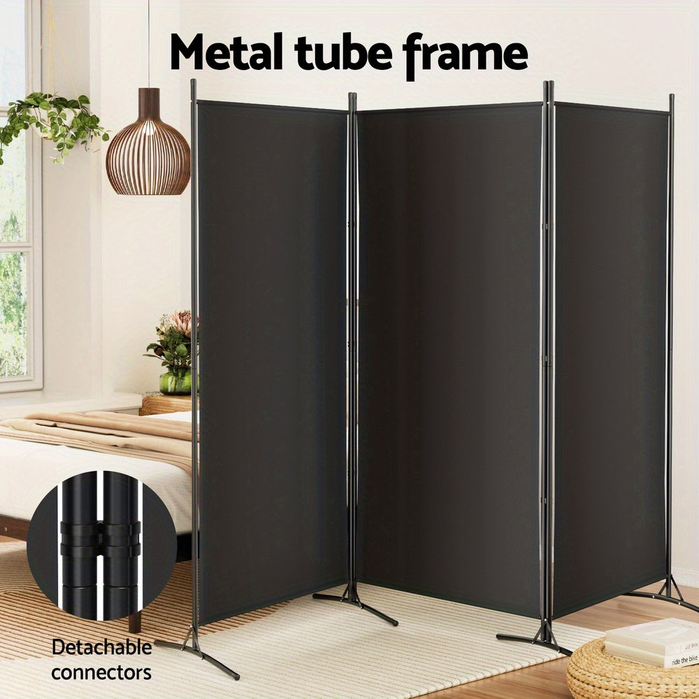 Artiss 3 Panel Room Divider Screen 260x180cm Fabric Black
