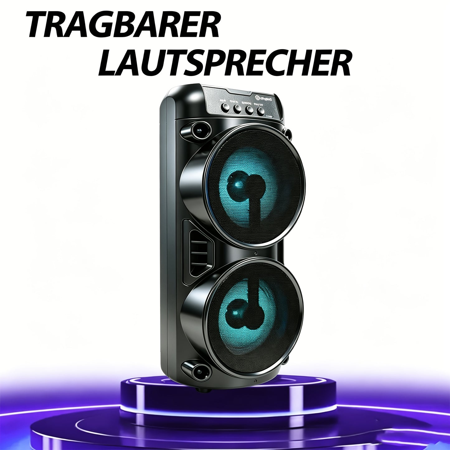 8000W Wireless Wireless Dual Speaker Stereo Sound System Portable Subwoofer with RGB Ambience Lighting, Excellent Sound Quality, Perfect for Home Parties/Birthday Celebrations/Outdoor Camping, for Home Entertainment, Trendy Audio, USB Port, Karaoke