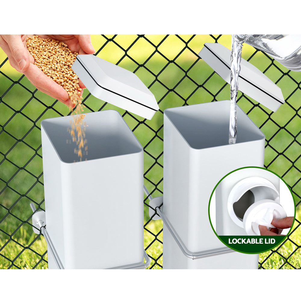 Giantz Chicken Feeder 4L Water Dispenser Automatic Waterer Poultry Food Drinker