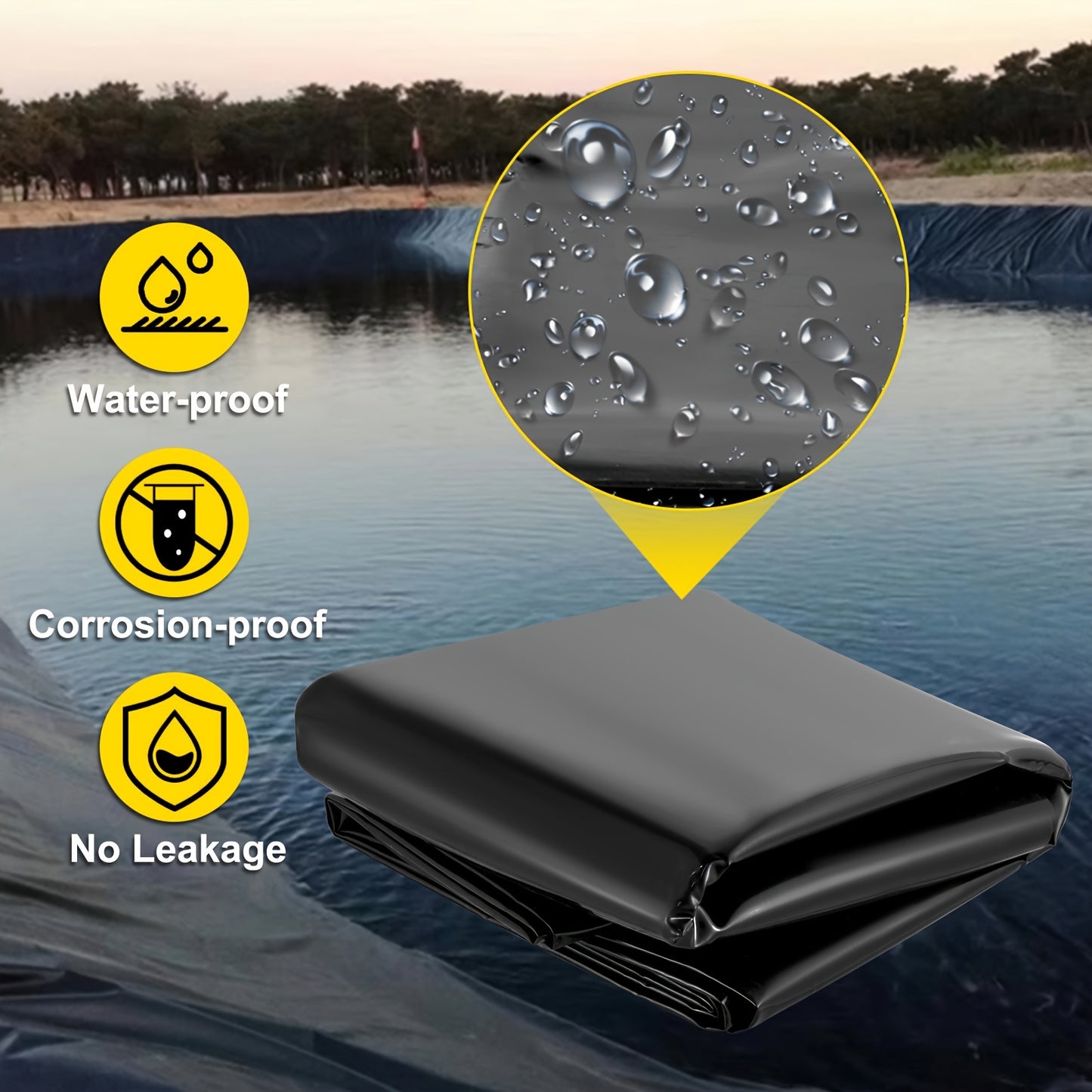 4X4m 5X6m 4X10m 8X10m Heavy Duty Durable PVC Flexible Garden Fish Pond Liner Elasticity Durable Underlaymen Membrane