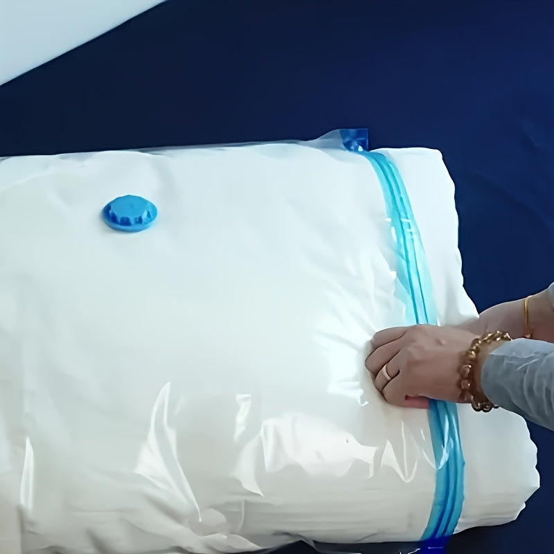 9pcs Heavy-Duty Vacuum Compression Bags with Portable Hand Pump Suitable for Bedding & Clothes Storage, 2 Large+3 Medium+3 Small Space-Saving Sealer Bags, 80% Space Saving for Home Closet, Travel Essentials, Multi-Scene Organization (Vacuum Seal)