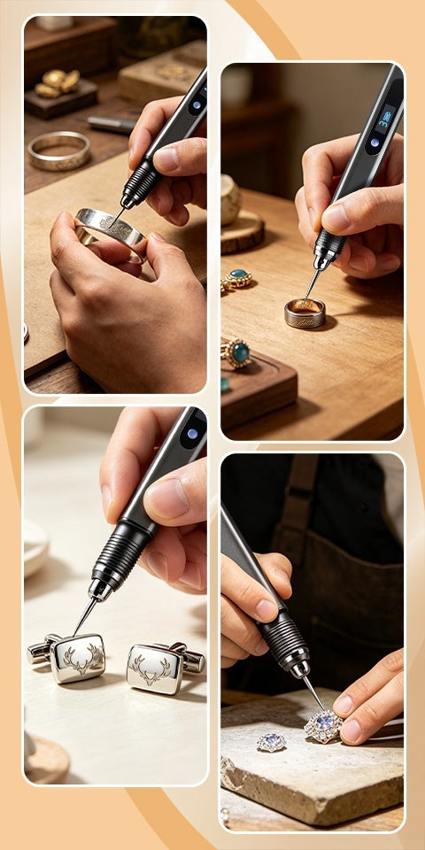 55pcs Carving Pen Set Rechargeable Carving Pen with 39 Grinding &10 Templates, Electric Etching Machine, Jewelry Carving Tool Suitable for Jewelry, Stone, Wood, Glass, Metal, Plastic Carving, Father's Day Handmade Gift DIY Production