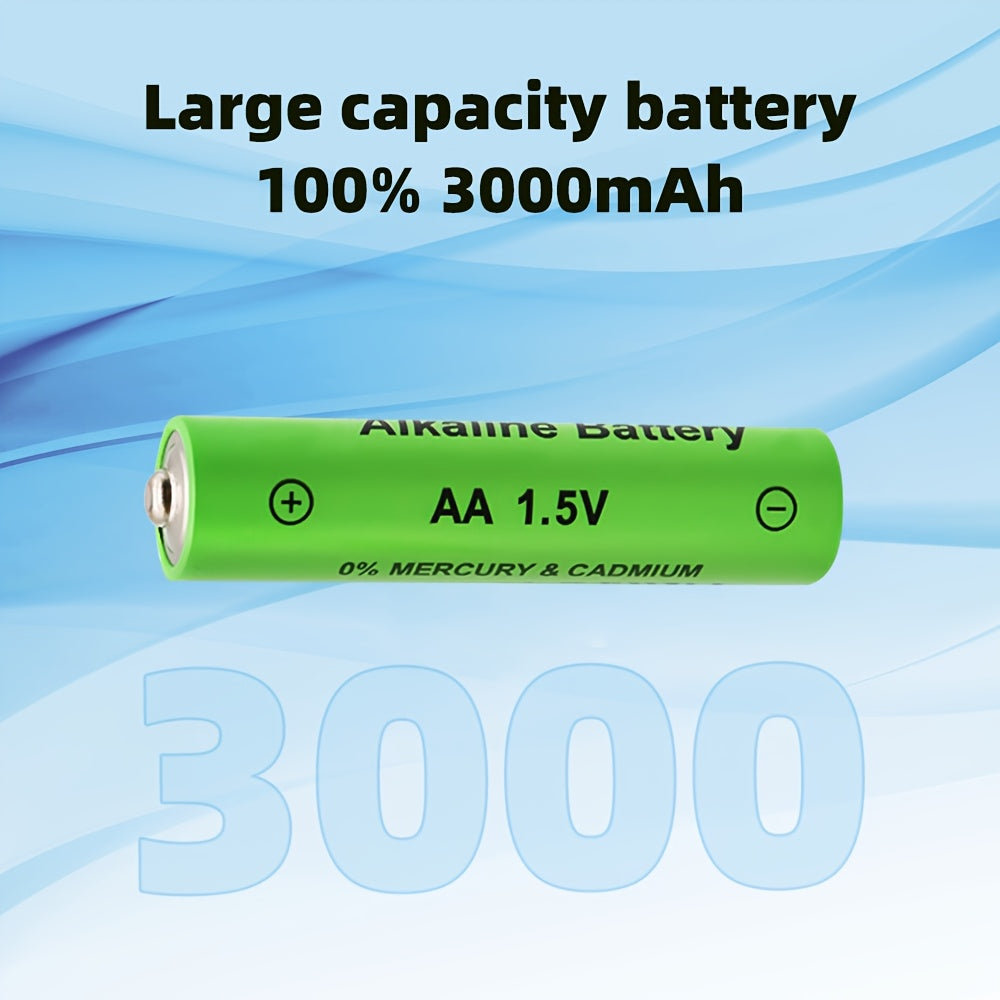 16pcs Alkaline Battery with Charger, 1.5V Alkaline AA/AAA Rechargeable Battery Cell for LED Light Toy MP3 Clocks And Electronic Games Toy, Alkaline Triple A Battery, Double A Rechargeable Batteries, Rechargeable Aaa Batteries, Household Essentials