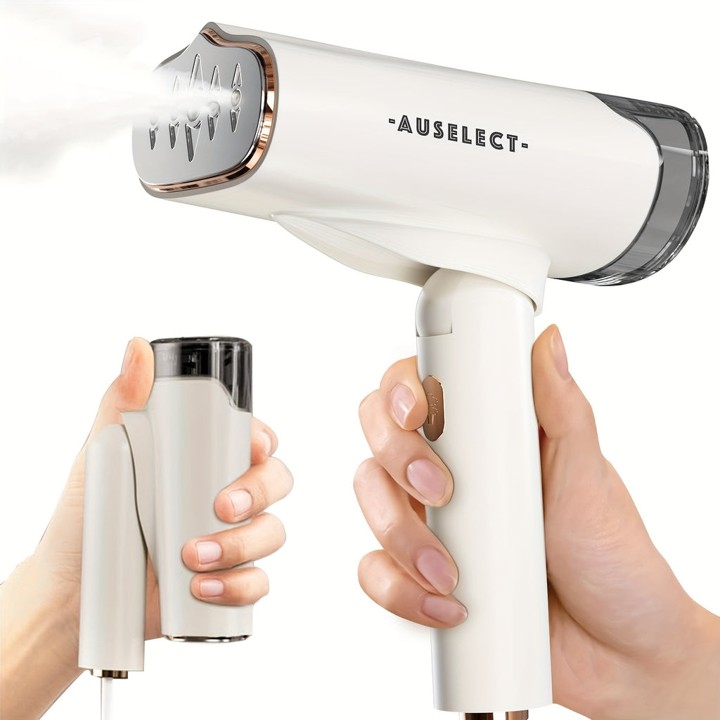 Portable 2-in-1 Handheld Garment Steamer & Iron - 1200W, Compact Travel-Friendly Mini Ironing and Steaming Machine with Adjustable Temperature Control, Ideal for Home Use, Includes 3 Accessories, Durable PC/ABS/Aluminum Construction