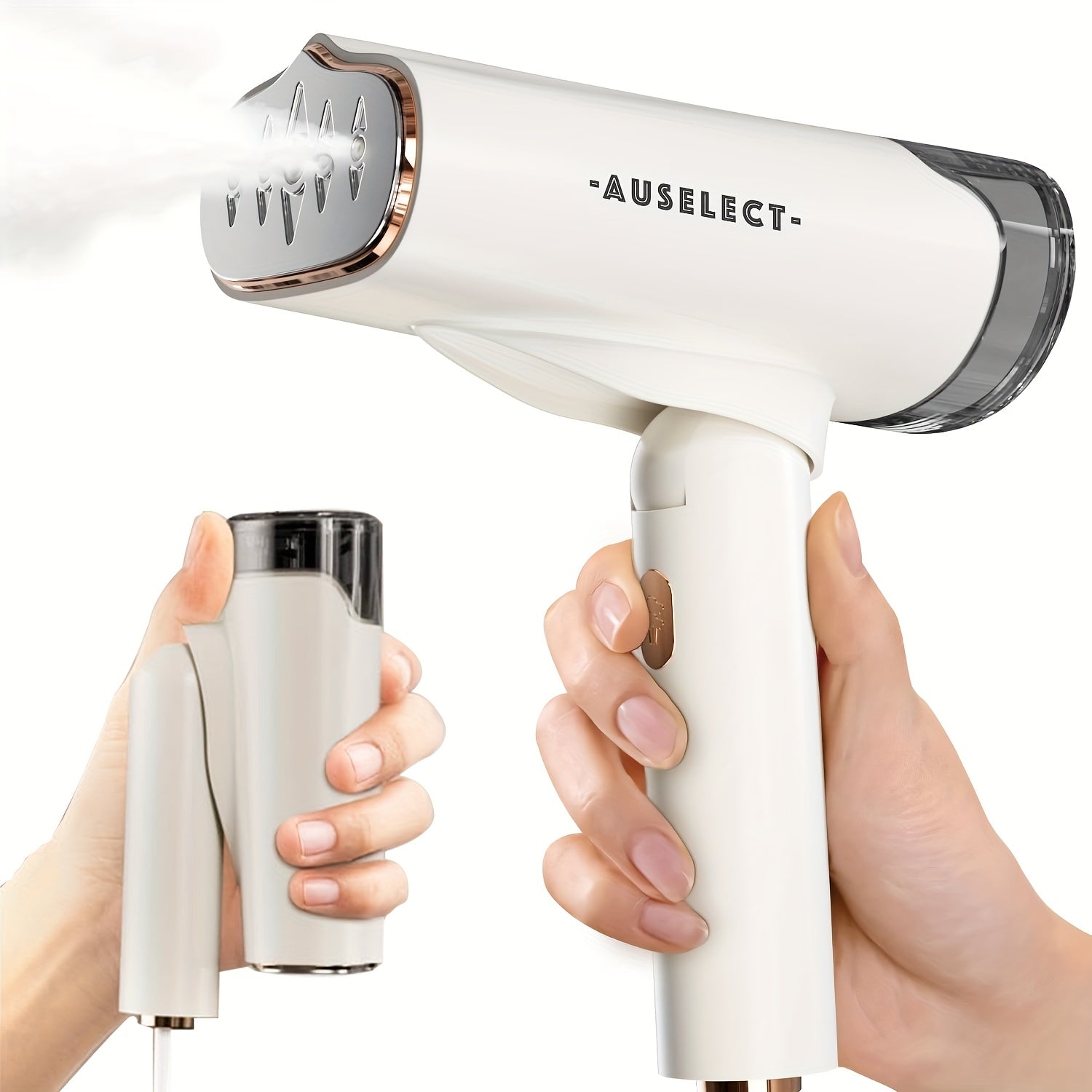 Portable 2-in-1 Handheld Garment Steamer & Iron - 1200W, Compact Travel-Friendly Mini Ironing and Steaming Machine with Adjustable Temperature Control, Ideal for Home Use, Includes 3 Accessories, Durable PC/ABS/Aluminum Construction