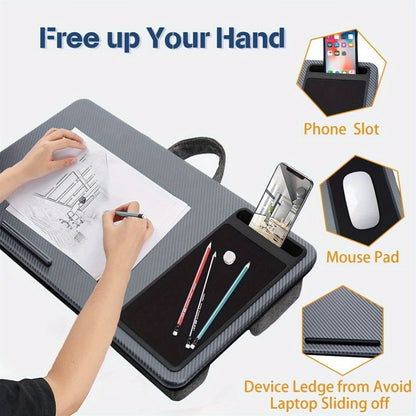 Multi Functional Lap/Cushion Table Desk Station w/ Mouse Pad Comfortable Stable