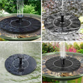 Solar Bird Bath Fountain Pump, Upgrade Solar Fountain with 6 Nozzle, Free Standing Floating Solar Powered Water Fountain Pump for Bird Bath, Garden, Pond, Pool, IPX8