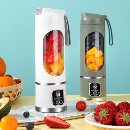 Portable USB Blender/Juicer with LED Display/USB Rechargeable/Easy Clean/Perfect for Fruit And Vegetable Drinks/Milkshakes/450Ml Capacity/Perfect Gift for Halloween/Christmas/Holidays And Birthdays