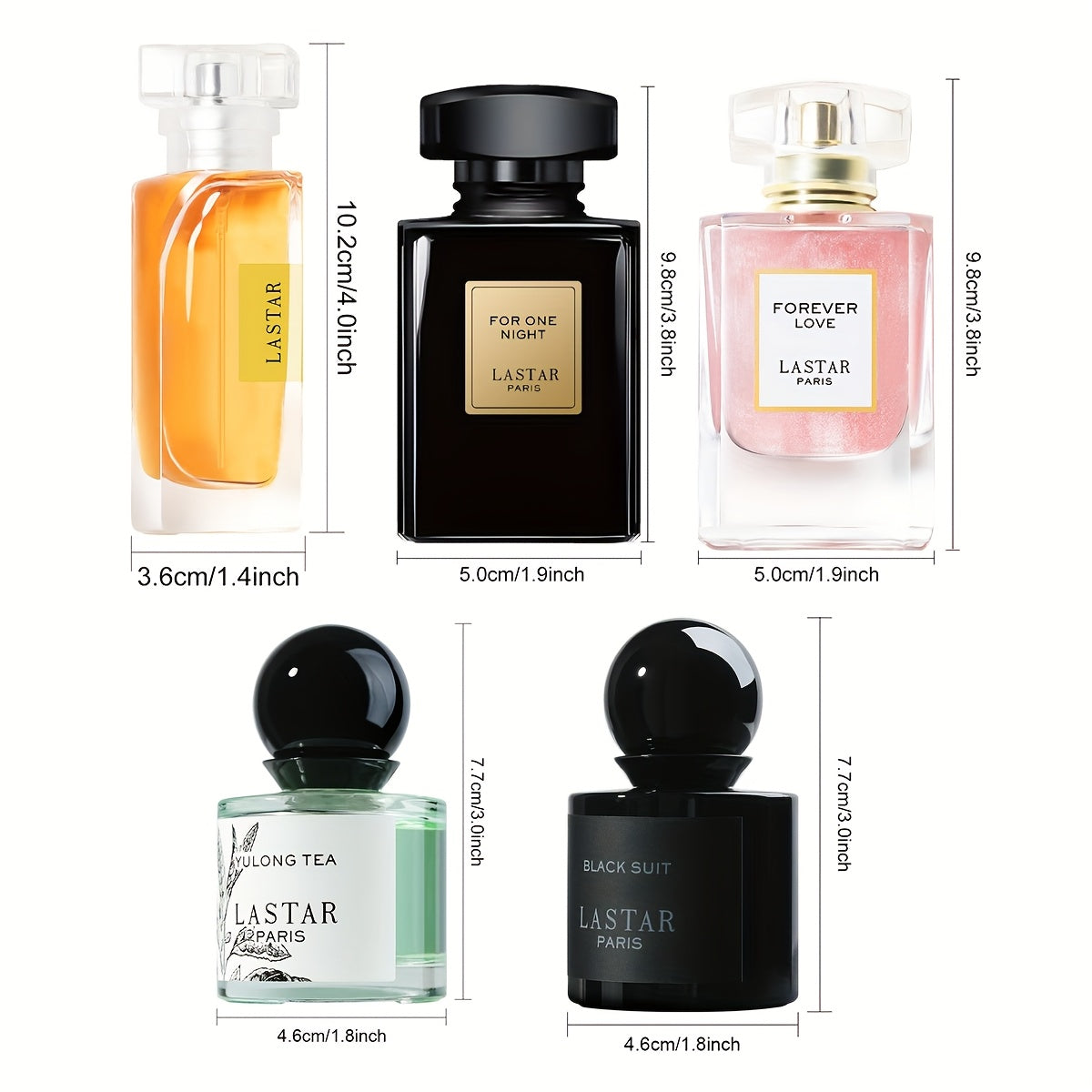 5 Different Long Lasting Cologne Perfume Set, Eau De Toilette Fragrance, Travel Size Eau De Parfum, Perfect Gift for Friends, Family, Teacher And Lovers, Special Events Luxurious Aroma Experience, Christmas, Halloween, Valentine's Day
