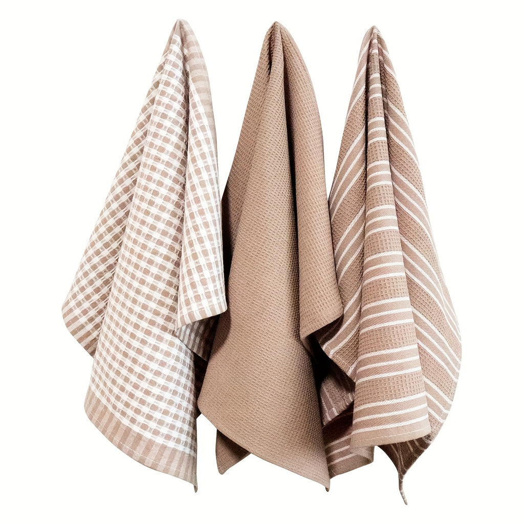 3pcs Kitchen Towel, Soft And Absorbent Cloths, for Cooking, Baking And Tea Time, for Easy Cleaning And Drying, Dish Towels for Kitchen, Ideal for Home, Restaurants, Holiday Gifts