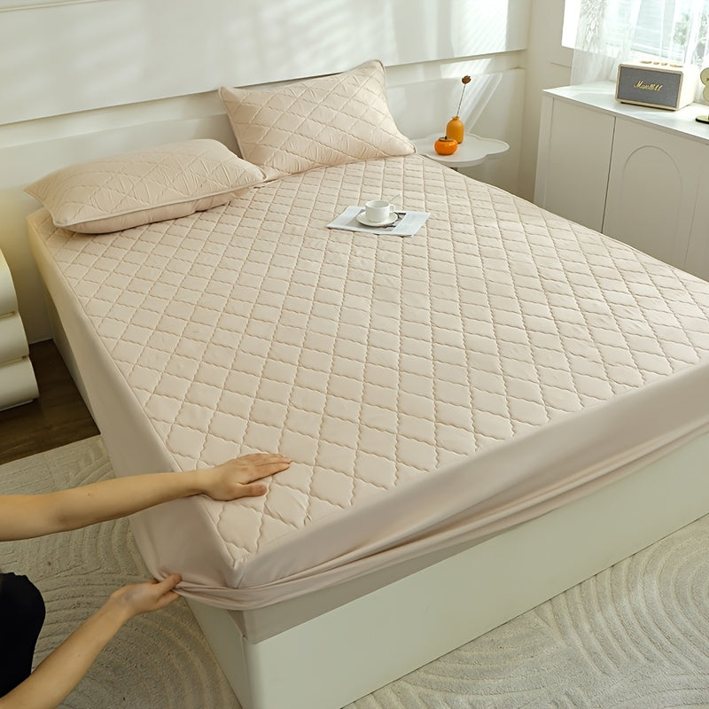 1pc/set Waterproof Mattress Protective Cover- Ultra Soft And Breathable Mattress Protective Cover, Waterproof Mattress Protective Cover That Fits Snugly Between Bed Sheets, Suitable for Room Decoration, Bedrooms, Guest Rooms, (excluding Pillowcases)