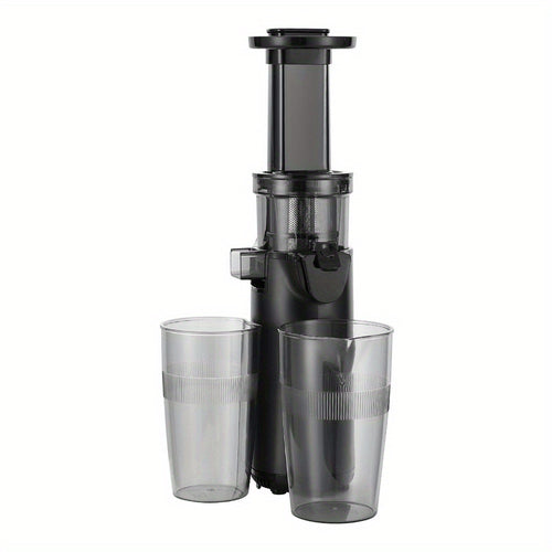 Devanti Cold Press Slow Juicer for Extracting Fruit Juice, 130W, Black