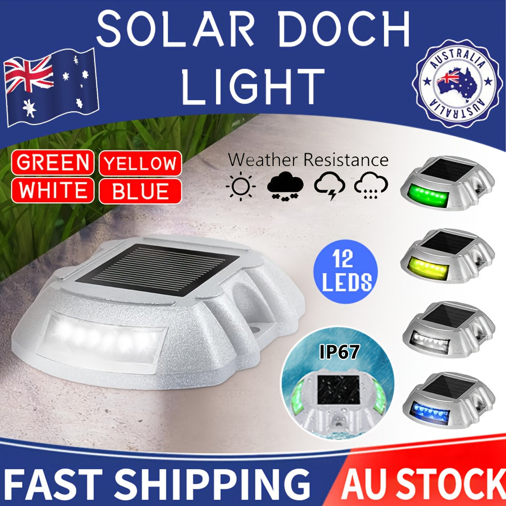 Courtyard And Lawn Solar Street Lights -12LED Beads/outdoor Road Step Dock Lights, Wireless Deck Lights Suitable for Small Paths, Garden Sidewalks, Sidewalks, Steps, Courtyards, And Safety Signs