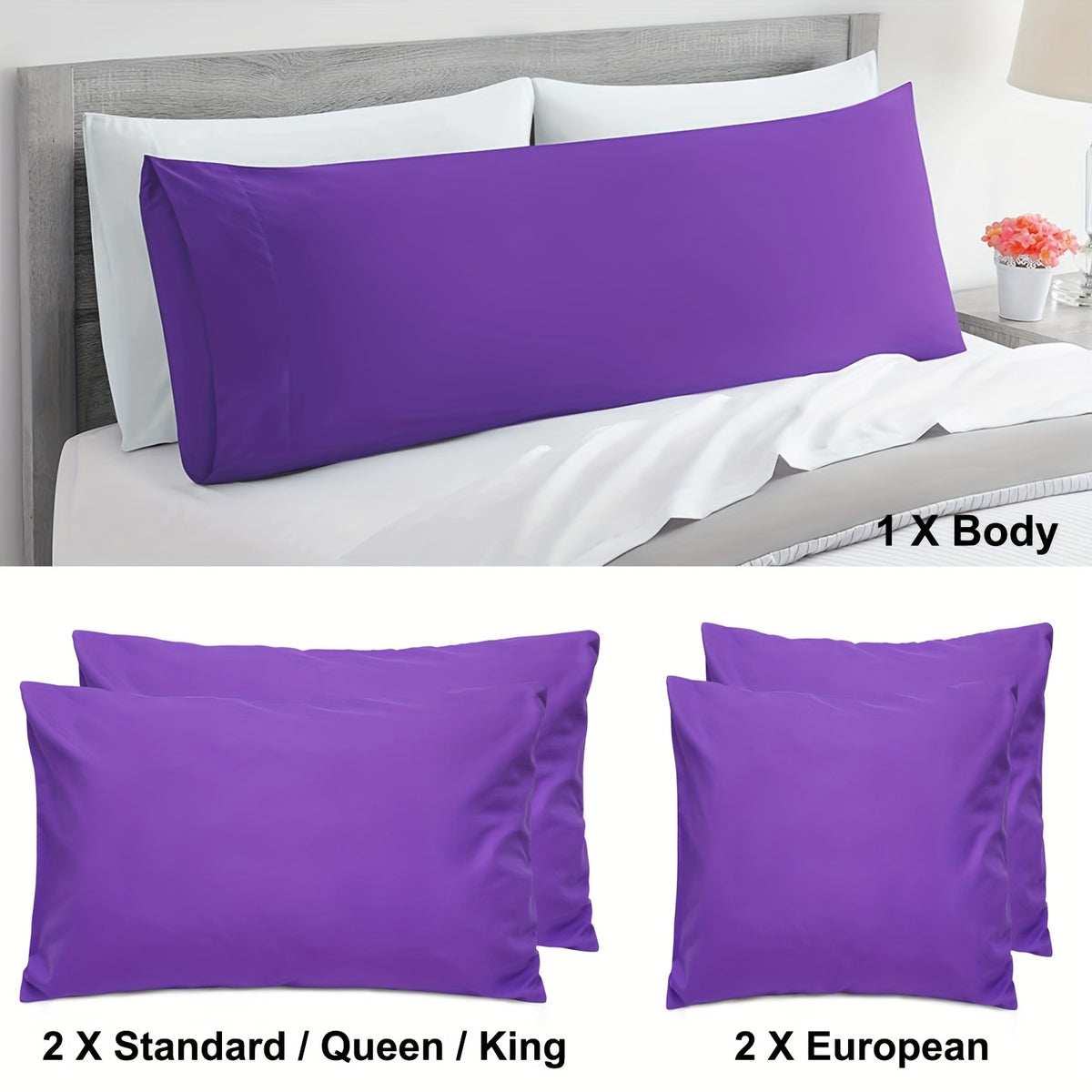 2pcs Cotton Pillowcase Set - bedrooms, guest rooms and hotels – additional product view 47