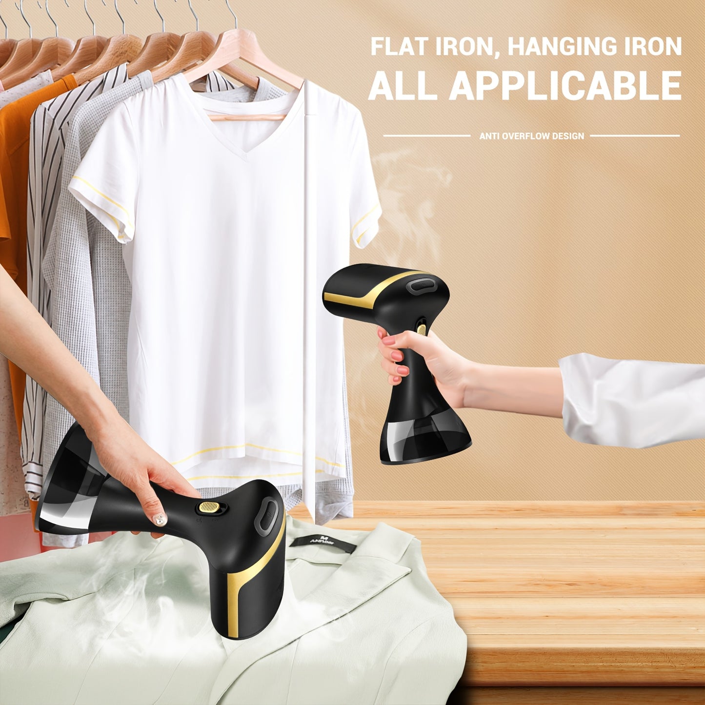 1700W Handheld Garment Steamer, Fast Heating And Wrinkle Removal, 335Ml, Compact And Portable, Suitable for All Fabrics, Ideal for Home And Travel
