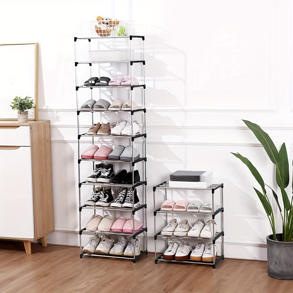 Shoe Rack - Shoe Organizer, 3/4/5-Tier Shoe Storage Rack, Shoe Organizer for Closet, Entryway, Garage & Corridor, Sturdy & Durable Long Stackable Shoe Shelves, Black