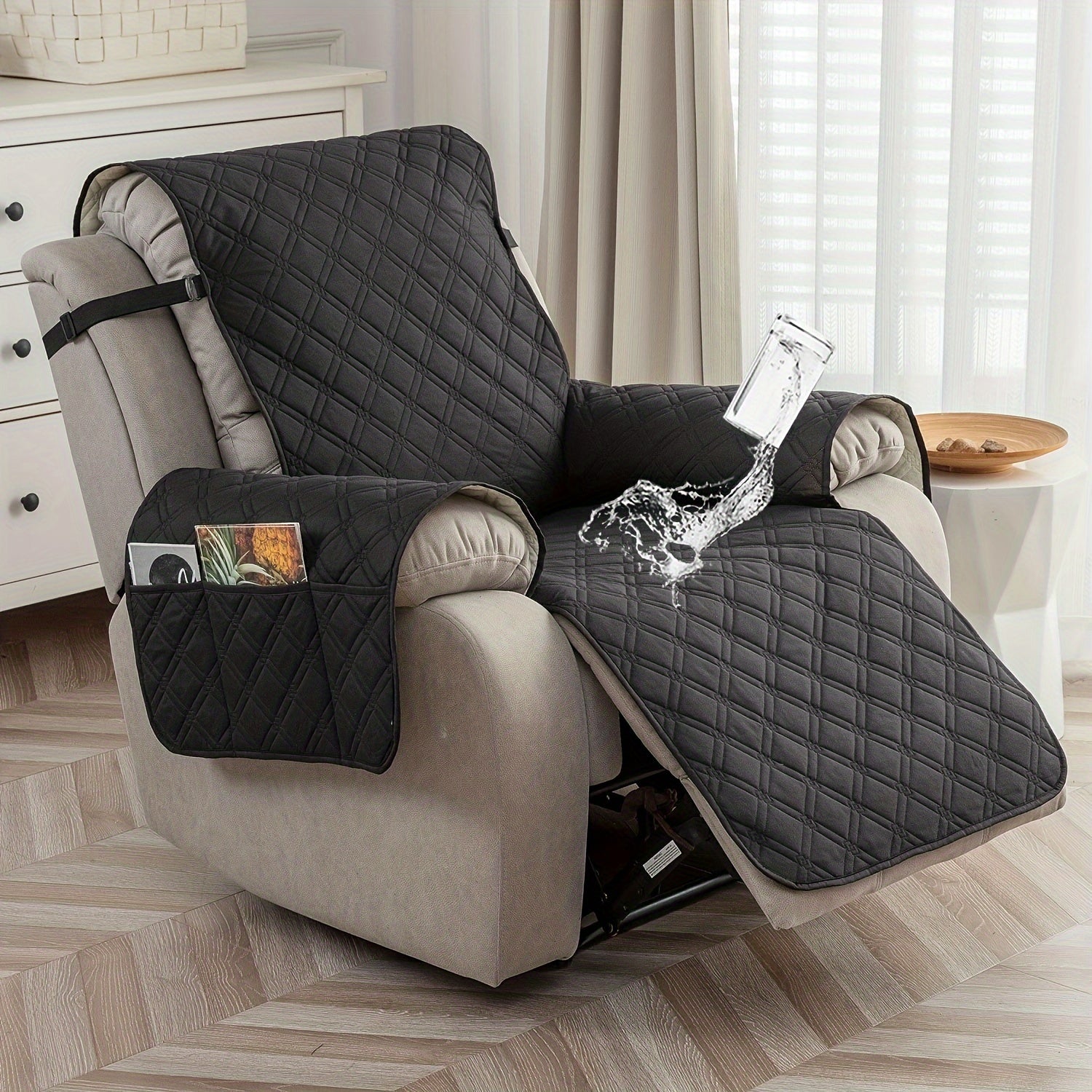 2-Seat Washable Recliner Chair Cover – Non-Slip 59.94cm – additional product view 70