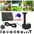 Solar Fountain Pump with Solar Pannel with 11 Interchangeable Nozzles - Perfect for Bird Baths, Ponds, Swimming Pools & Outdoor Spaces