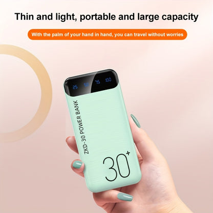30000mAh Portable Power Bank, Large Capacity Power Bank, 1 USB-C/2 USB Ports, Dual Output, Lightweight And Compact, Suitable for Office Use, Travel, Home, Outdoor Activities, Live Broadcast, Perfect Gift, Outdoor Charging Station, Stylish Device Design, L