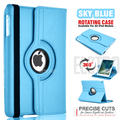 Gadget & Gear 360 Degree Rotating Stand Flip Case Cover For Apple iPad 11 10th 9th 8th 7th 6th 5th 4th Air 4 5 11 13 Pro 11 13 2024
