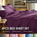 Winter 2000TC Cotton Queen Sheet Set - Comfortable And Cozy - Comes with Fitted Sheet, Flat Sheet, And Pillowcases - Ideal for Bedroom Or Guestroom