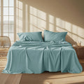 3/4pcs 100% Egyptian Cotton Sheet Set Gifts Solid Color Bedding, Extra Soft & Wrinkle-Free Sheets, 1/2 Pillowcases, 1 Flat Sheet, 1 Fitted Sheet with 16-Inch Deep Pocket,1800TC Luxury Comfort for Bedroom, Guest Room, Hotel, All-Season Use