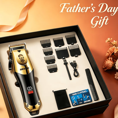 3pcs/2pcs/1pc Holiday Gift Box Hair Clippers for Men Professional, T-Blade Barber Clippers And Trimmer Set, Cordless Hair Clipper Kit with Foil Shaver And Nose Trimmer, Luxury Gift Set for Him