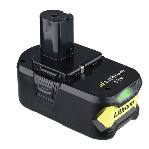 Upgraded 5.5Ah 1Pack P108 18V Battery Compatible With Ryobi 18V ONE+ Battery Replacement P108 P102 P103 P104 P105 P107 P109 P122 Cordless Tool Batteries Rapid Rechargeable Batteries With Indicator