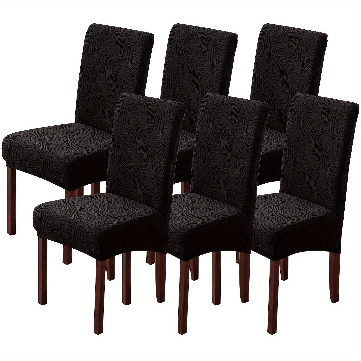 4/6pcs High Quality Chair Covers for Dining Room, Stretch Jacquard Dining Chair Slipcovers Removable Washable Chair Protector for Kitchen, Hotel, Restaurant