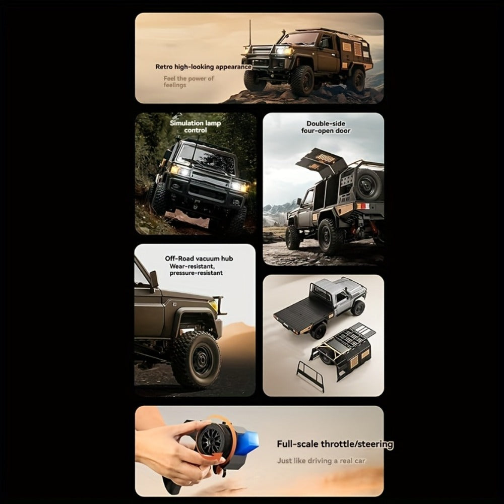 1:12 4WD RC Pickup Truck – Remote-Controlled Construction Toy – product detail angle
