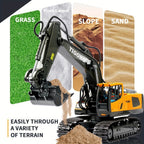 1:18 RC Excavator – Remote-Controlled Construction Toy – close-up product details