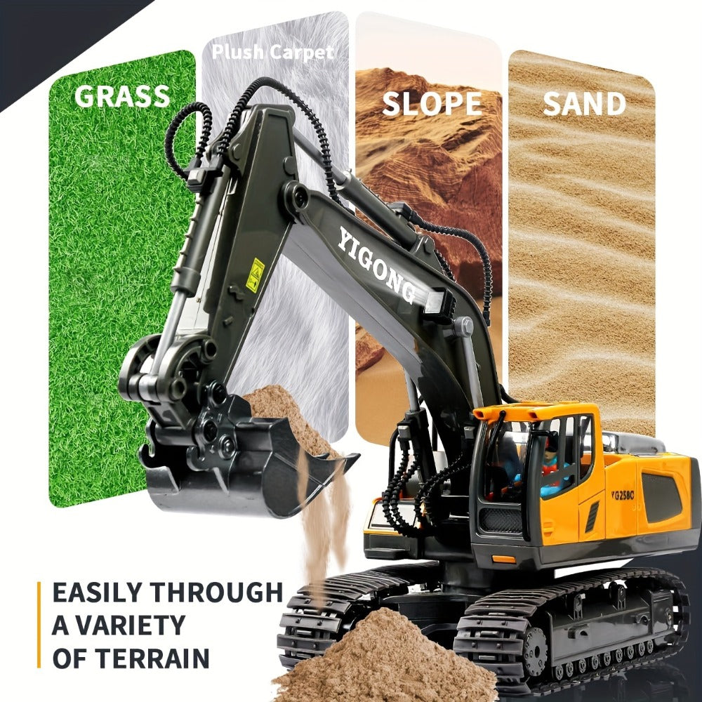 1:18 RC Excavator – Remote-Controlled Construction Toy – close-up product details