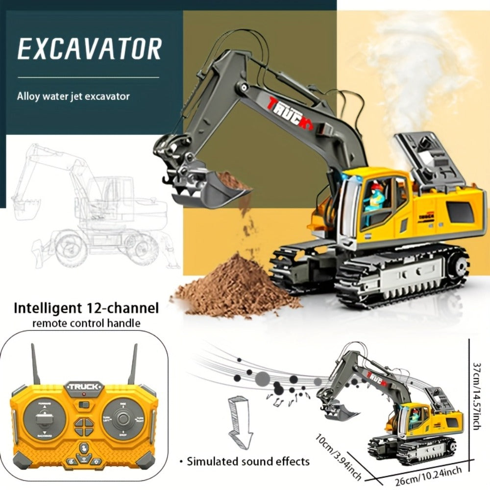 1:18 RC Excavator – Remote-Controlled Construction Toy – feature reference
