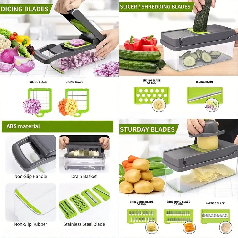1-Piece Multi-Blade Vegetable Chopper product detail 2