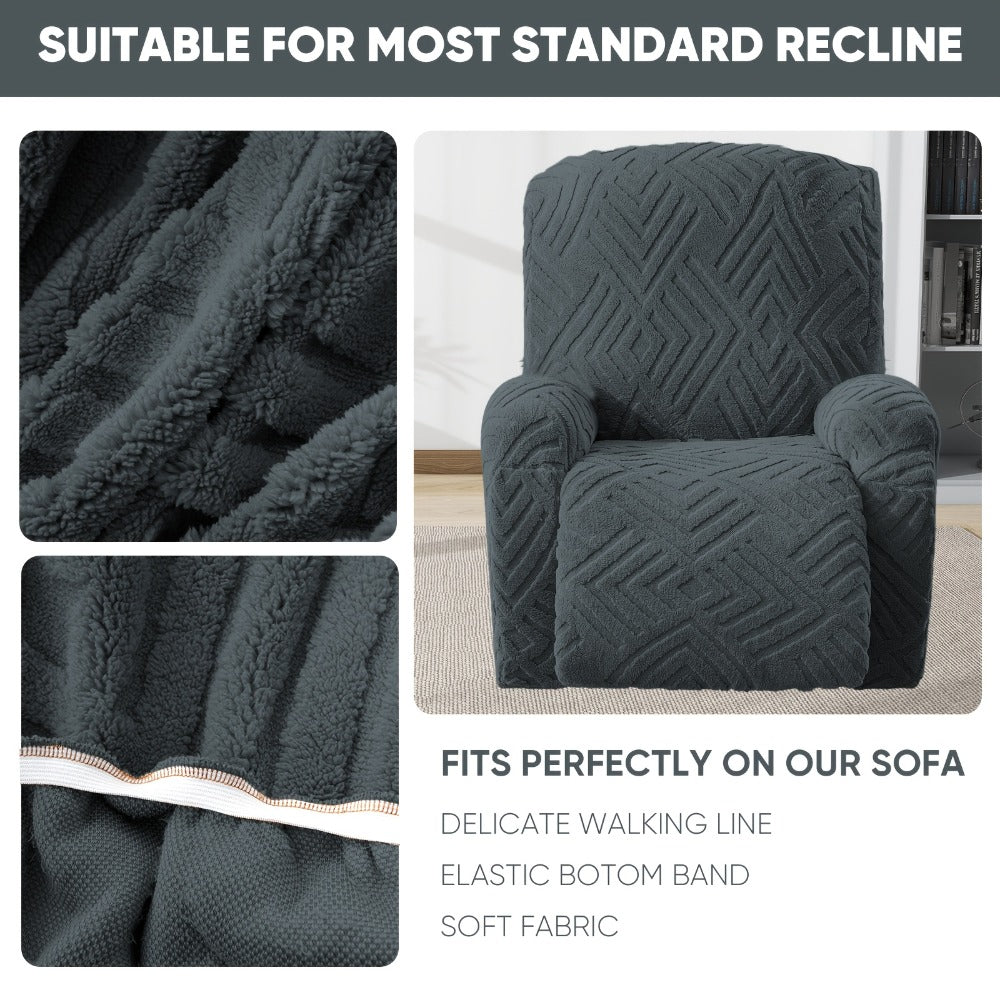 1-Seat Stretch Recliner Cover – Washable Spandex Slipcover – design and construction details