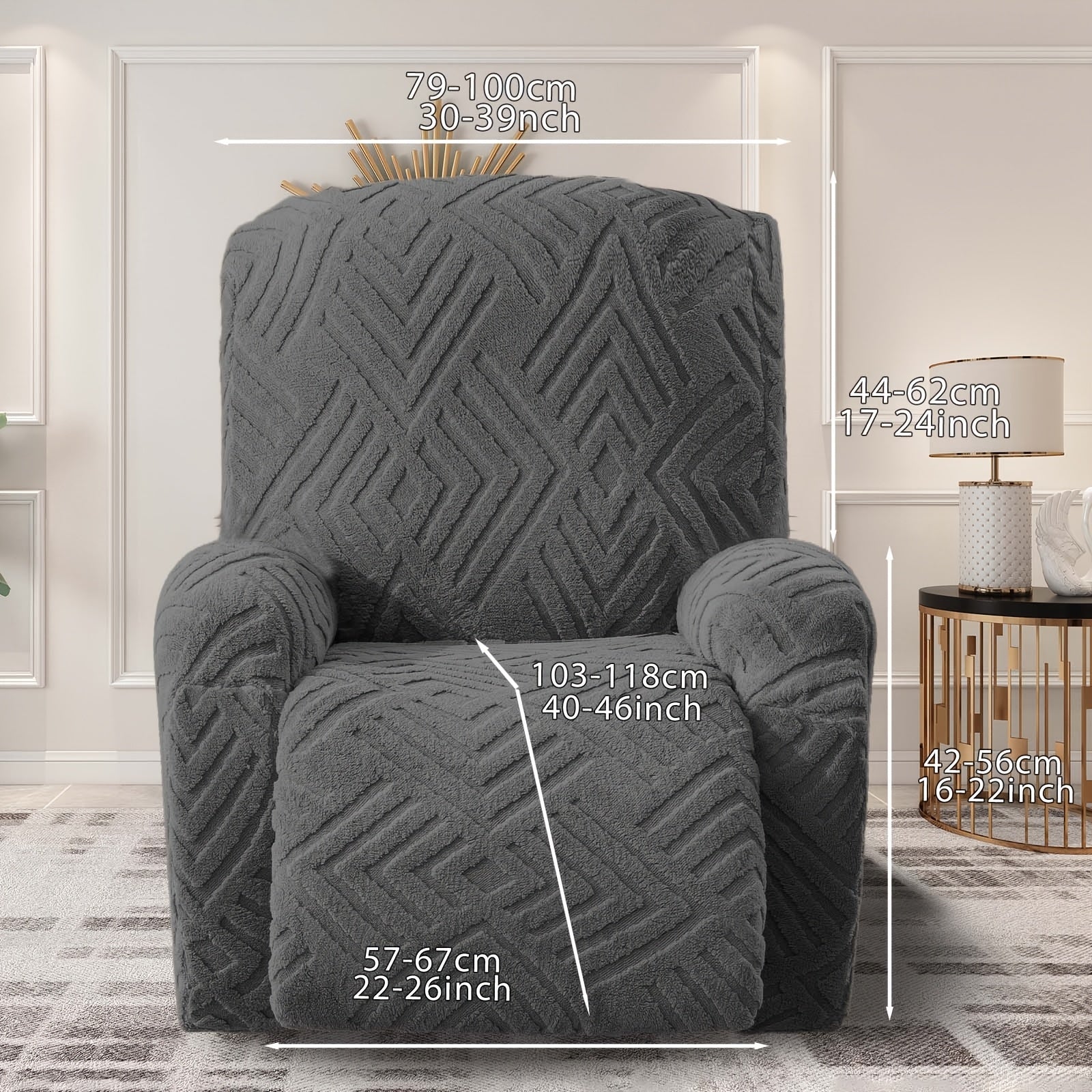 1-Seat Stretch Recliner Cover – Washable Spandex Slipcover – additional product view 20