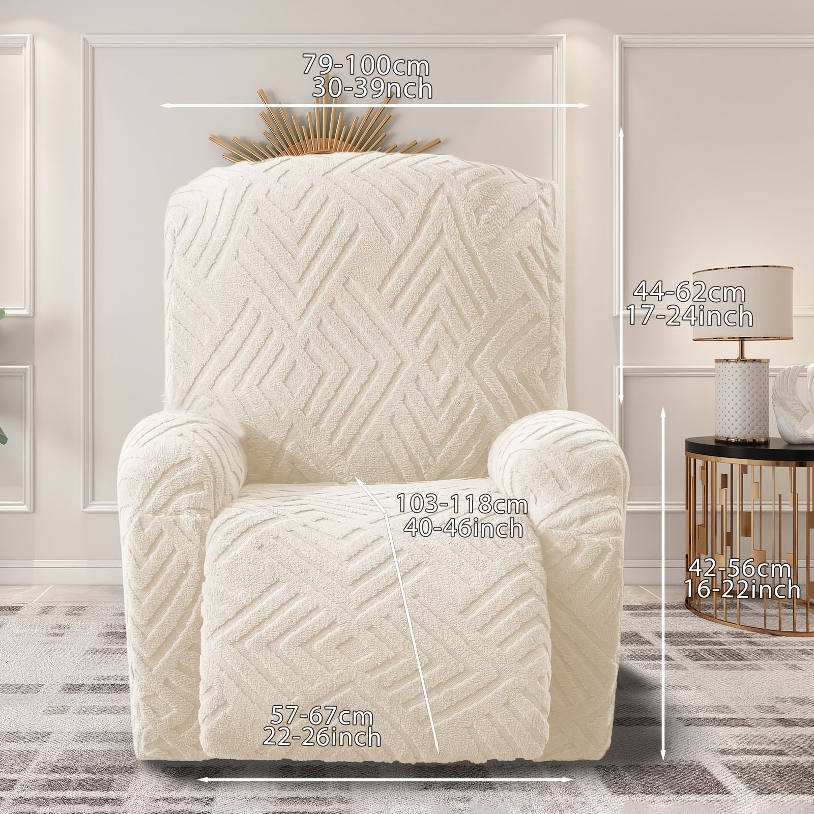 1-Seat Stretch Recliner Cover – Washable Spandex Slipcover – additional product view 21