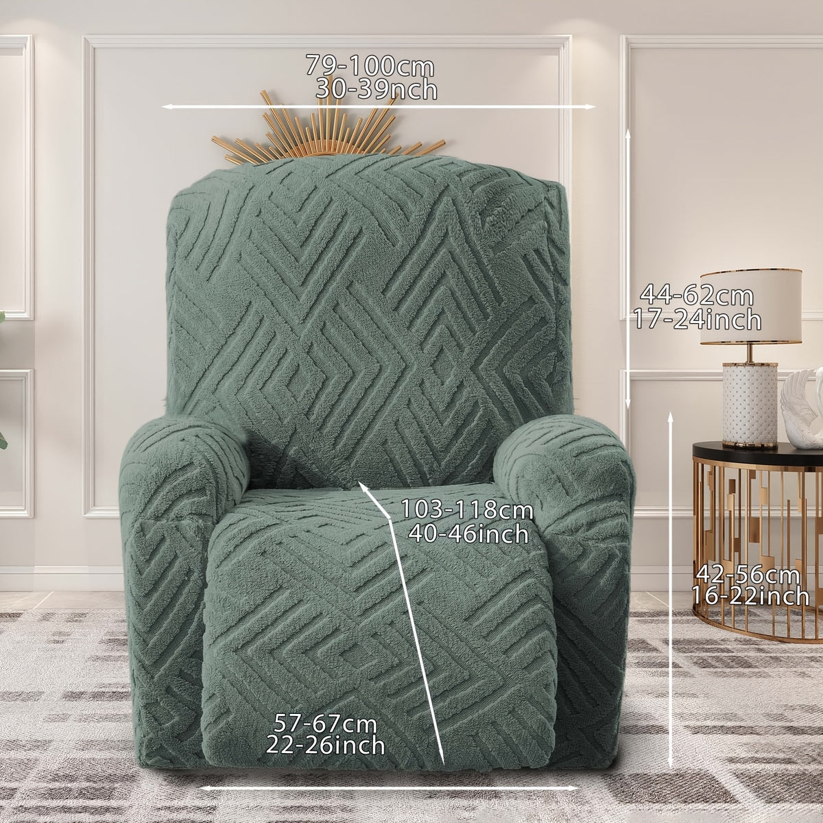 1-Seat Stretch Recliner Cover – Washable Spandex Slipcover – additional product view 22