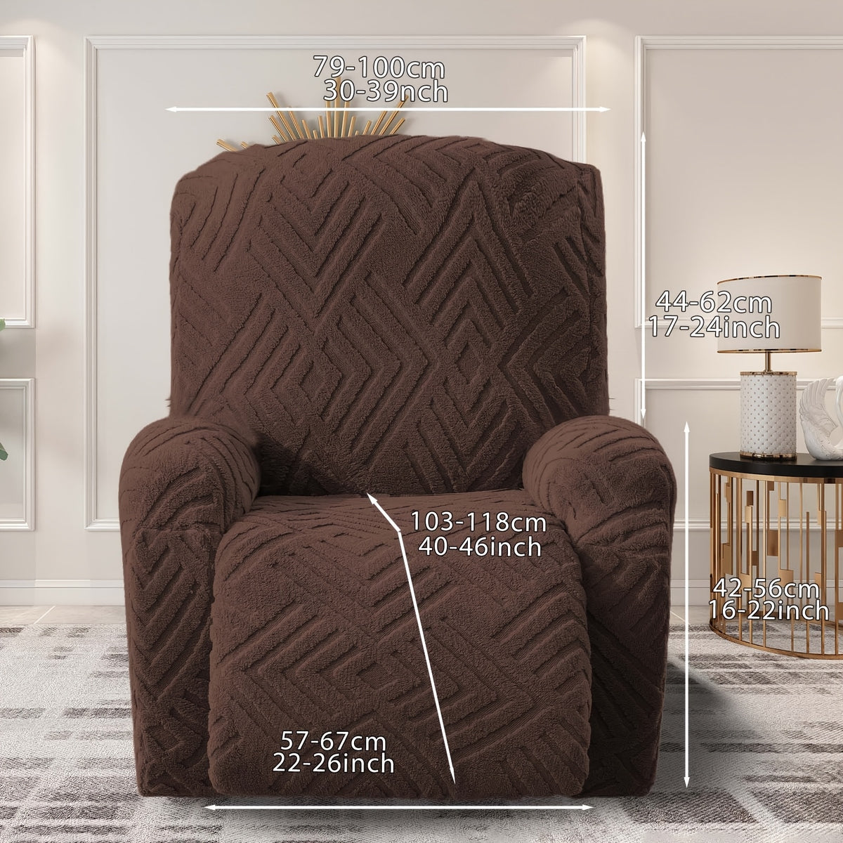 1-Seat Stretch Recliner Cover – Washable Spandex Slipcover – additional product view 23