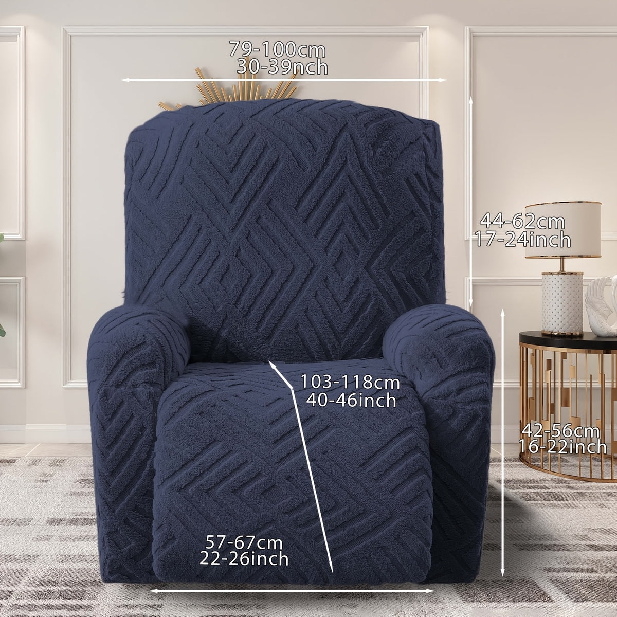 1-Seat Stretch Recliner Cover – Washable Spandex Slipcover – additional product view 24