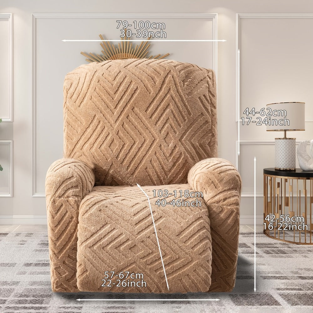 1-Seat Stretch Recliner Cover – Washable Spandex Slipcover – close-up product details
