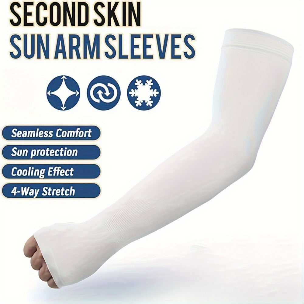 10 Pairs Cooling Sports Arm Sleeves - White for Australian Homes – alternate design view