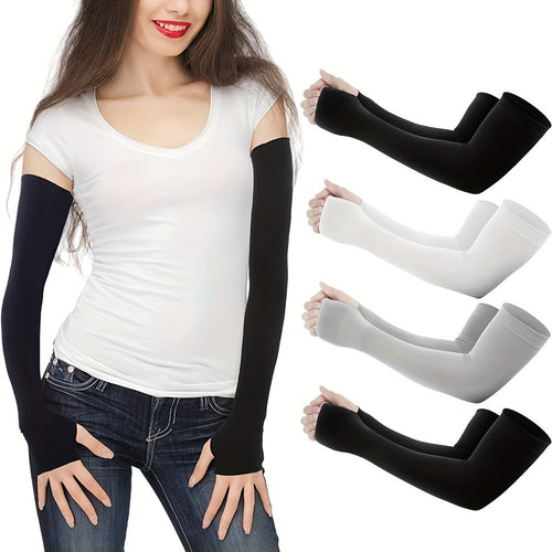10 Pairs Cooling Sports Arm Sleeves - White for Australian Homes – main product view