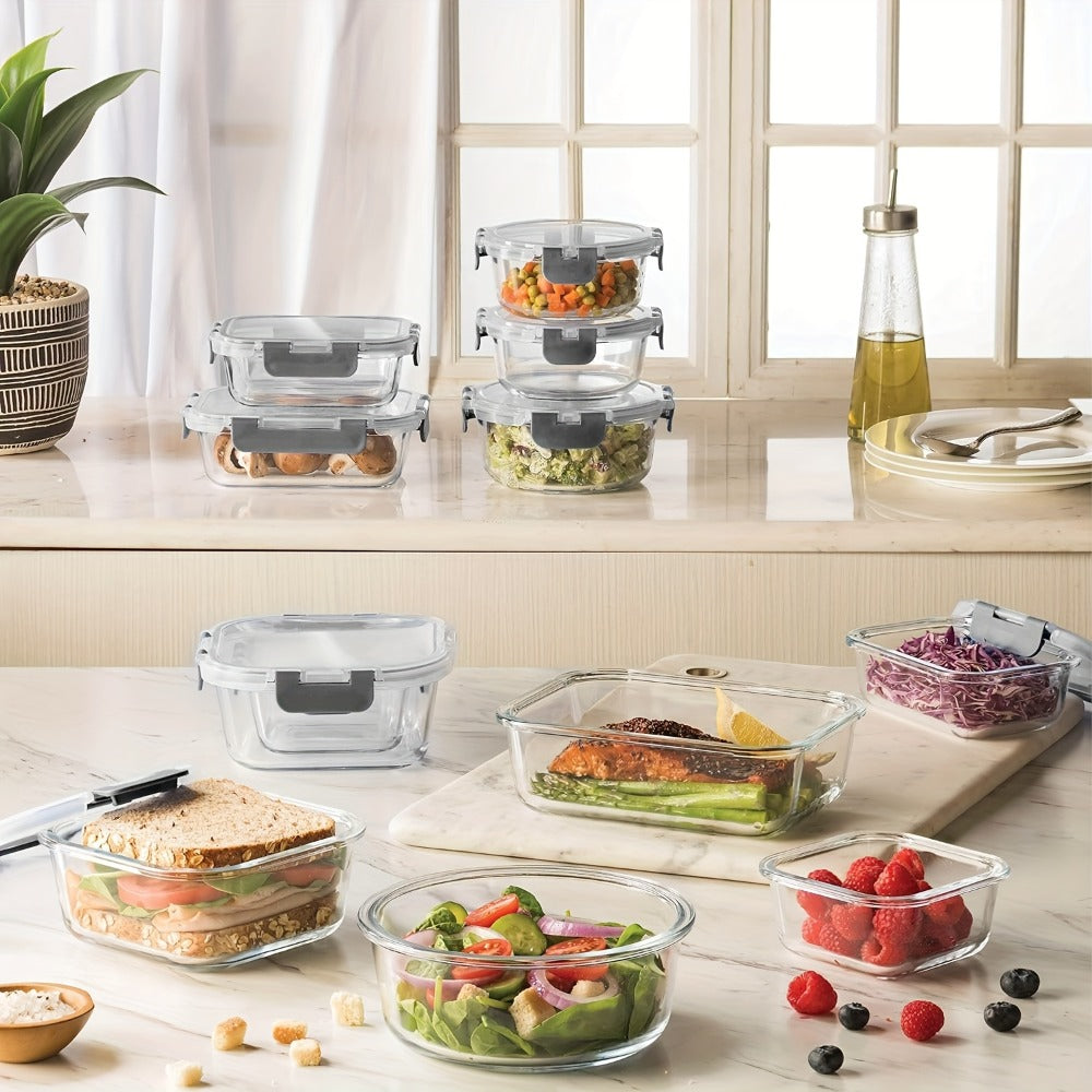 10-Piece Airtight Glass Food Storage Container Set product detail 8