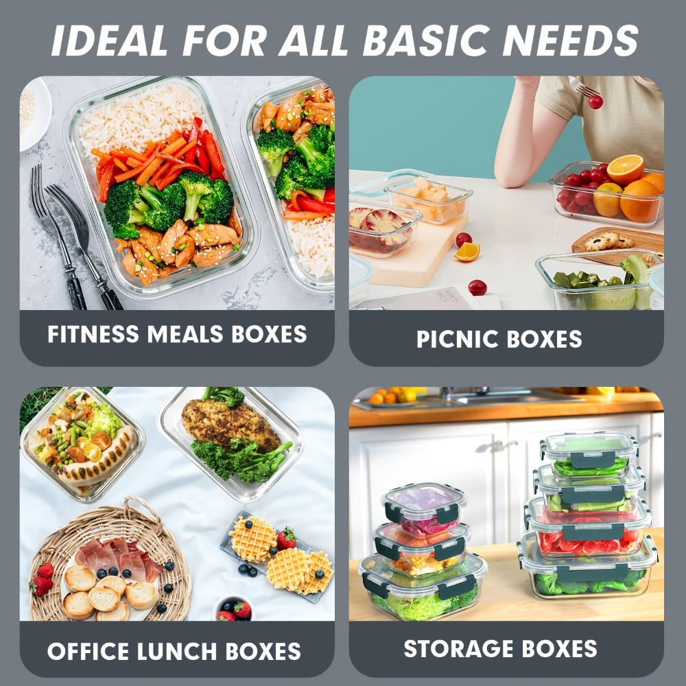 10-Piece Airtight Glass Food Storage Container Set product detail 7